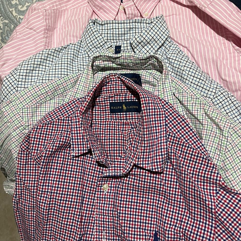 4 Ralph Lauren Polo button down shirts M
